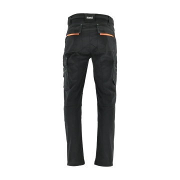 Pantaloni salopeta Flexibili | Mecanici auto | Negru-Portocaliu Sara - Img 3