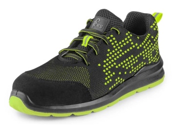 Pantofi comozi cu bombeu usori S1 negru galben fluo CXS