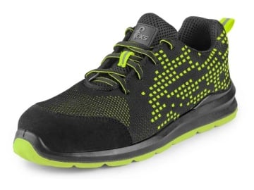 Pantofi comozi cu bombeu usori S1 negru galben fluo - Img 1