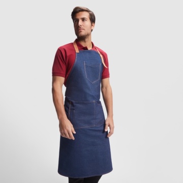 Șorț lung din denim Horeca