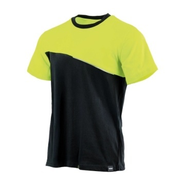 Tricou de lucru confortabil Neo Sara Negru + Galben reflectorizant