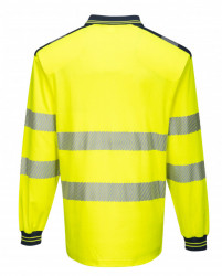 Tricou polo reflectorizant cu maneci lungi, respirabil Portwest - Img 4