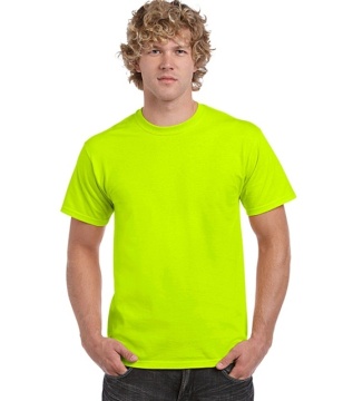 Tricou santier galben FLUO - Oferta de vara 180gr Gildan