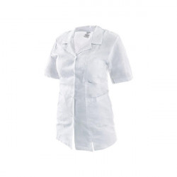 Tunica alba halat dama cu maneca scurta 100% bumbac CXS