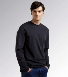 Bluza maneci bumbac Organic Utility Diadora neagra