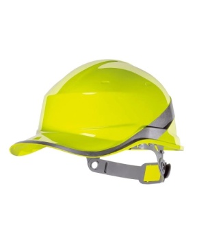 Casca de protectie industriala cu banda reflectorizanta Galben fluorescent Diamond Delta Plus