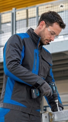 Costum salopeta lucru: Confortabil și funcțional | Pantaloni si Jacheta Sara - Img 3