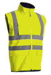 Geaca reflectorizanta fluorescenta RoadWork galbena 4 in 1 Coverguard - Img 4