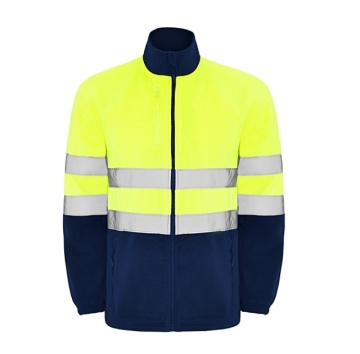 Jacheta de lucru fleece reflectorizant galben-bleumarin Best Seller - Img 3
