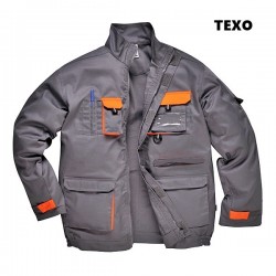Jacheta lucru gri portocaliu tercot rezistent Design-TX Portwest