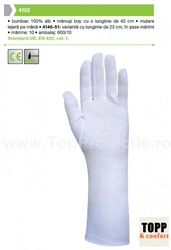 Manusi de protectie bumbac 100% alb BOY 40 cm 4152