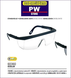 Ochelari protectie Ecolux UV400 performanti incolor si fum Coverguard - Img 3