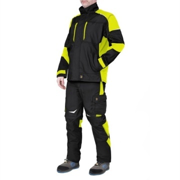 Pantaloni salopeta de lucru negru-galben Helicon - Img 2