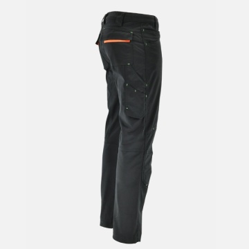 Pantaloni salopeta Flexibili | Mecanici auto | Negru-Portocaliu Sara - Img 4