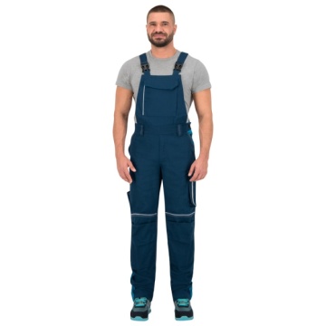 Salopeta de lucru barbati bumbac superior cu insertii reflectorizante