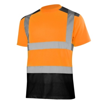 Tricou de lucru galben reflectorizant contrast