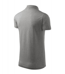 Tricou polo cu guler gri Single Malfini - Img 2