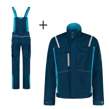 Costum de lucru salopeta pantaloni si jacheta bumbac 100%