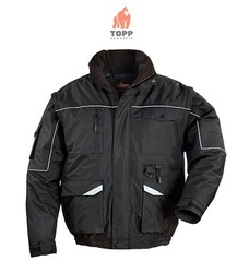 Coverguard Ultima bucata - Geaca de iarna Pilot maneci detasabile neagra Ripstop