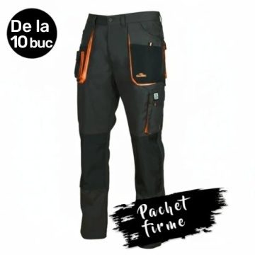 De la 10x Pantaloni de lucru talie negru/portocaliu rezistent Strong