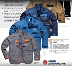 Jacheta lucru gri portocaliu tercot rezistent Design-TX Portwest - Img 2