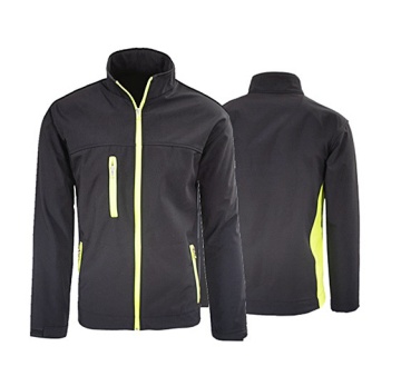 Jacheta softshell de lucru contrast negru galben