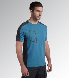 Lichidare: Tricou bumbac Organic Utility Diadora albastru Cross - Img 2