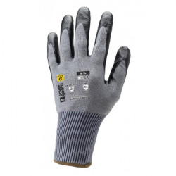 Manusi antitaiere Eurocut N313 imersate in nitril negru Coverguard, 10xbuc