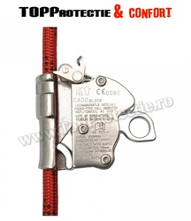 Opritor de cadere pentru franghie flexibila Ø 12 mm, varianta cu deschidere Coverguard