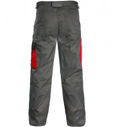 Pantalon talie de lucru gri cu rosu CXS, cel mai mic pret - Img 2