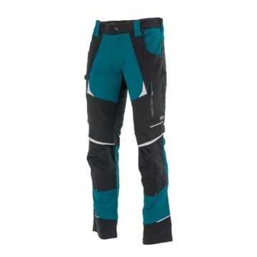 Pantaloni de lucru confortabili din bumbac elastic, albastru petrol Sara
