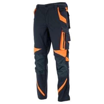 Pantaloni de lucru elastici si confortabili Neoflex Sara, cu elemente reflectorizante, Gri + Portocaliu