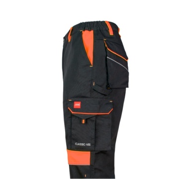 Pantaloni de lucru Reflectorizanti negru + portocaliu - Img 3