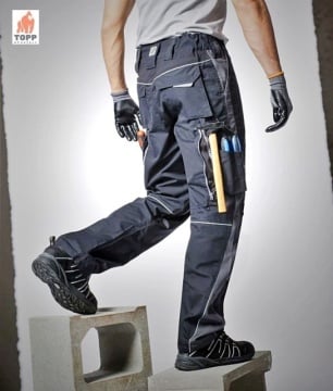 Pantaloni lucru tip Strauss Service gri - Img 1
