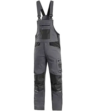Salopeta de lucru cu pieptar CXS Solis Flex gri - Img 1