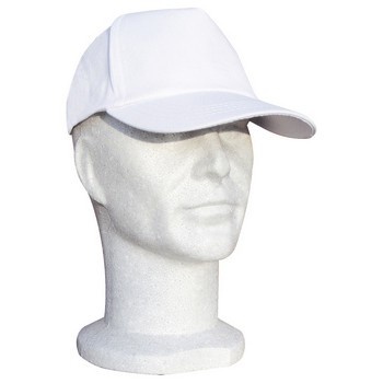 Şapcă baseball din material bumbac alb 100% Coverguard
