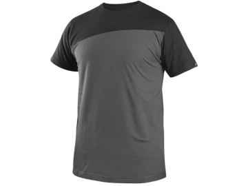 Tricou bumbac 100% gri inchis-negru CXS