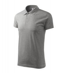 Tricou polo cu guler gri Single Malfini