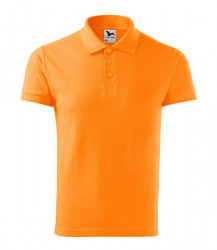 Tricou portocaliu bumbac Polo pique cu guler Malfini