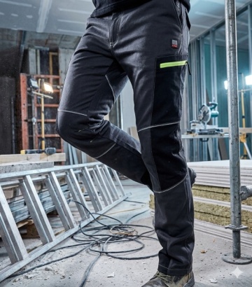 Ultima bucata - Pantaloni talie elastica cu detalii reflectorizante gri Siggi
