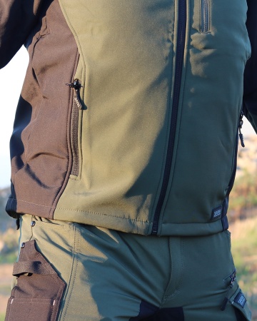 Ultimele bucati: Jacheta de lucru cu gluga Softshell | verde-negru Sara - Img 3