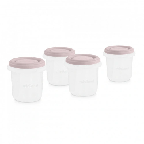 Set 4 Recipiente Ermetice gradate Terra Blush 250 ml Miniland, - Img 2
