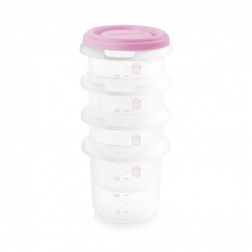 Set 4 Recipiente Plastic 250 ml Rose Miniland - Img 4
