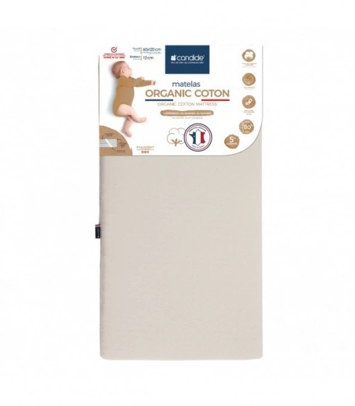 Saltea patut copii din Bumbac organic ptr. patut 60x 120 cm - Img 2