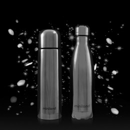 Termos lichide myBaby@me 500 ml Silver (set de 2 termosuri) Miniland