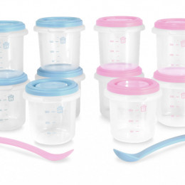 Set 10 Recipiente Ermetice 250 ml Azure-Rose Miniland