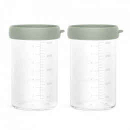 Set 2 recipiente gradate din sticla 250 ml cu capac de Silicon