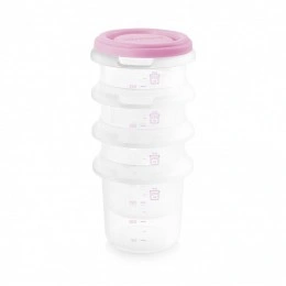 Set 4 Recipiente Plastic 250 ml Rose Miniland - Img 4