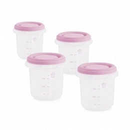 Set 4 Recipiente Plastic 250 ml Rose Miniland - Img 5