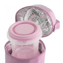 Set 2 Recipiente Plastic 250 ml cu Gentuta izoterma Rose Miniland - Img 4